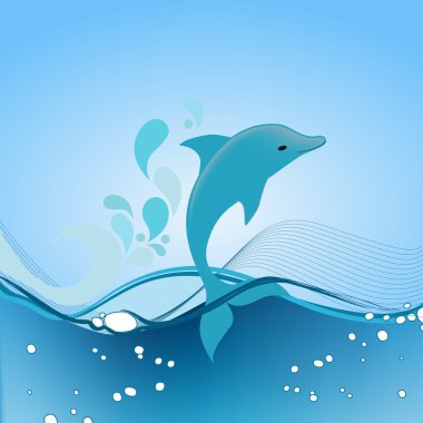 Cute dolphin clipart