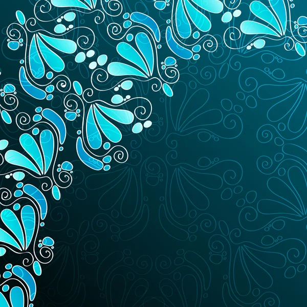 Mignon illustration de fleurs bleues — Image vectorielle