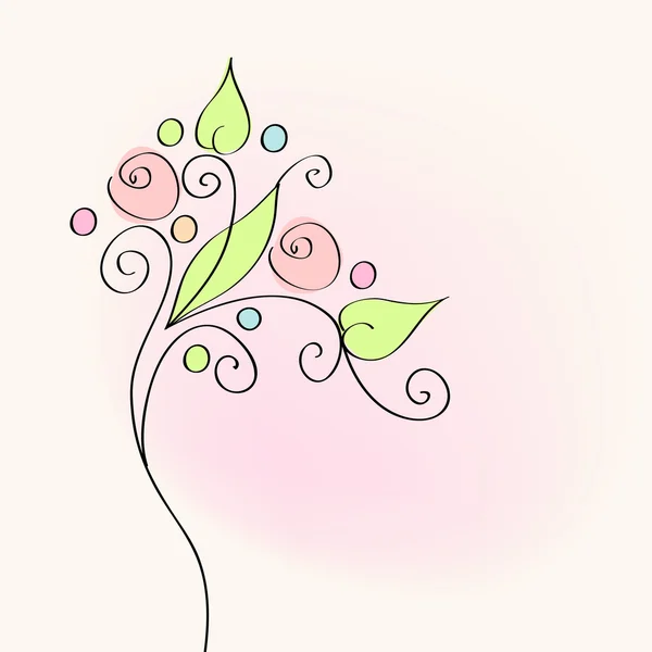 Beau fond floral romantique — Image vectorielle