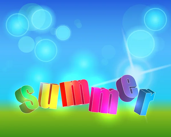 Beautiful summer text — Stock Vector