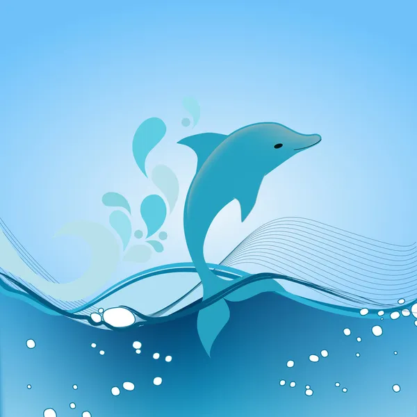 可爱的海豚 — 图库矢量图片