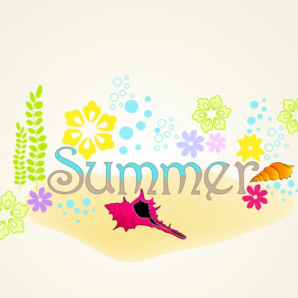 可爱的夏天 — 图库矢量图片
