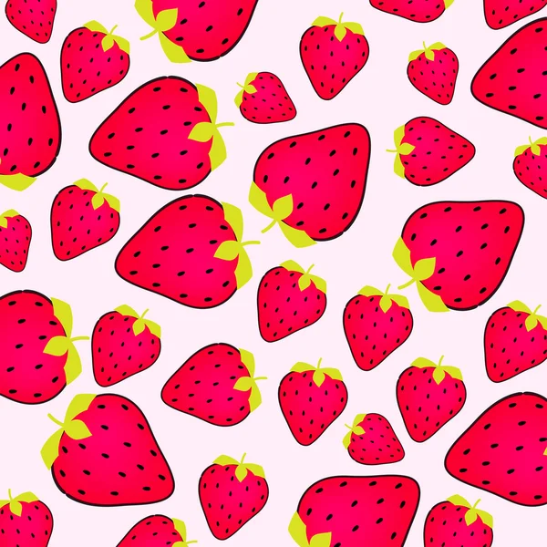 Süße Erdbeere Hintergrund — Stockvektor
