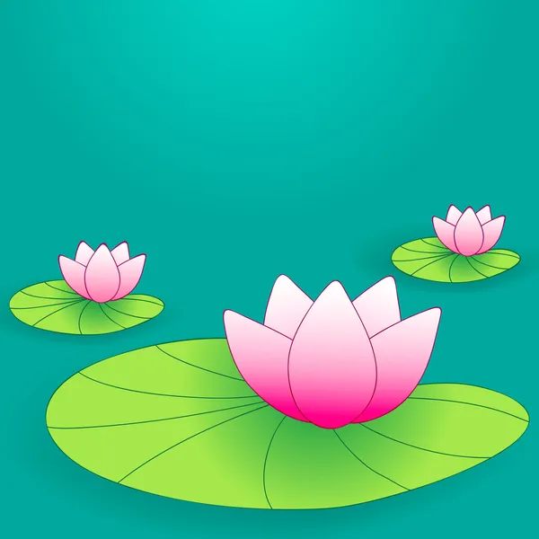 Krásné lotosové květy — Stockový vektor