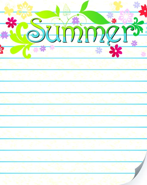 Ilustração cartão de verão — Vetor de Stock