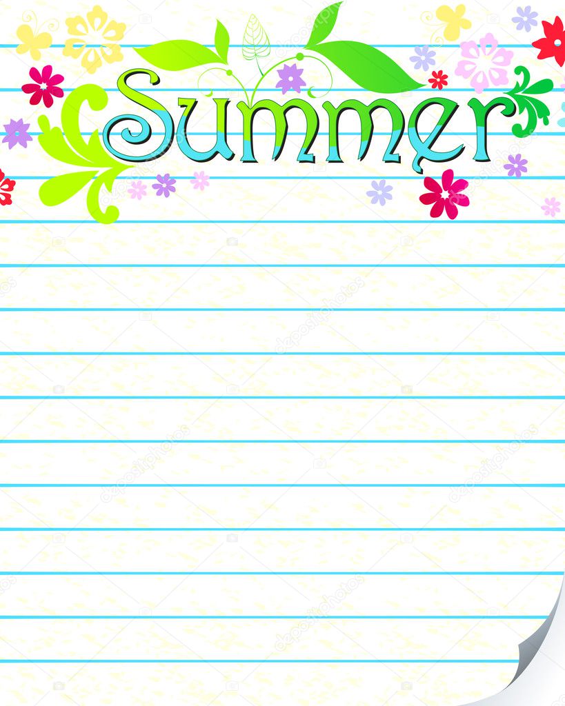 Summer card illustration