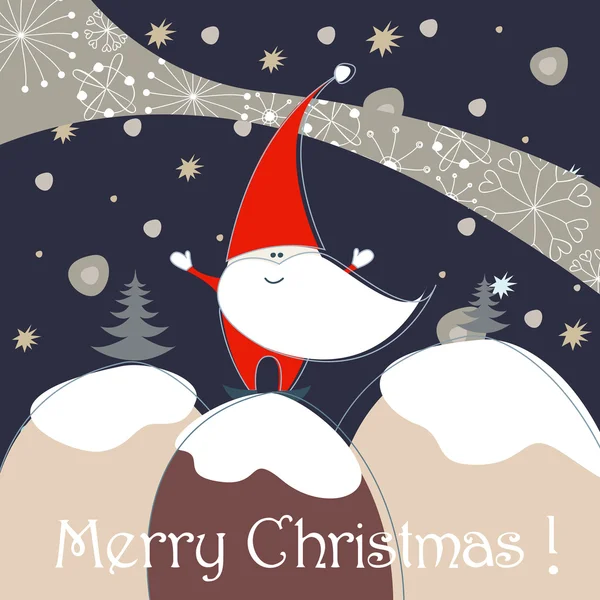 Cute Christmas greeting card — Stock Vector