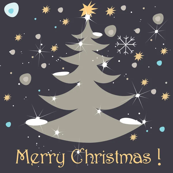 かわいいクリスマスのグリーティング カード — ストックベクタ