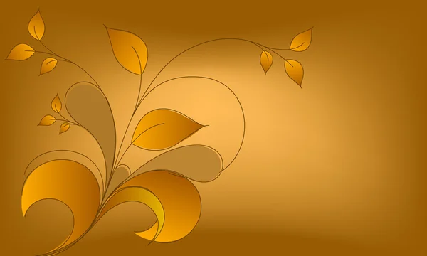 Elegáns őszi levelek illusztráció — Stock Vector