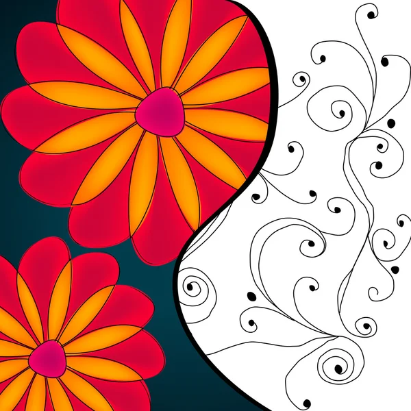 Elegante abstract floral achtergrond — Stockvector