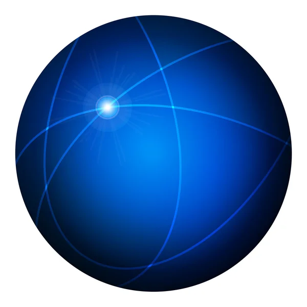 Elegant blank blue glossy web button — Stock Vector