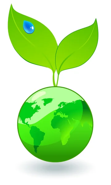 Belo globo ecológico —  Vetores de Stock