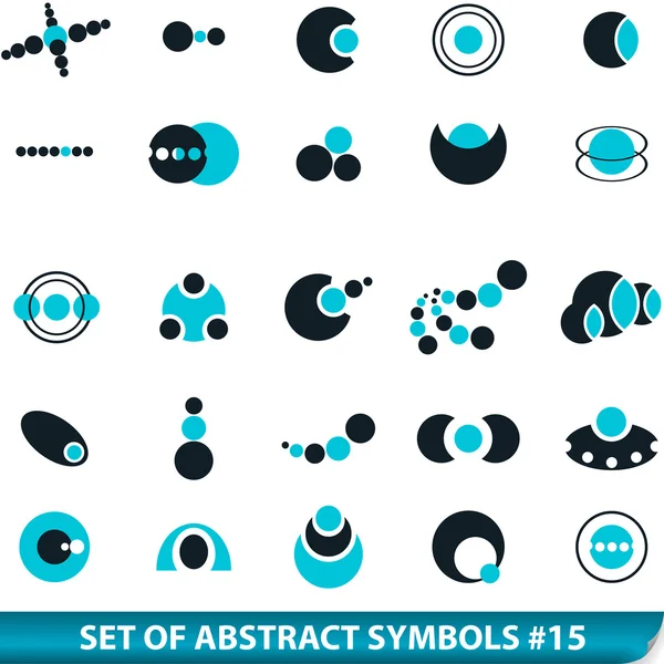 Set groene abstracte symbolen — Stockvector
