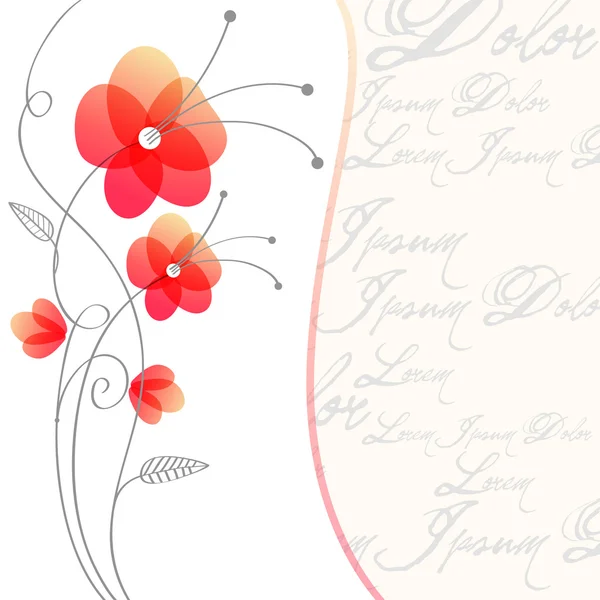 Belles fleurs printanières — Image vectorielle