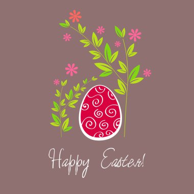 Beautiful Easter egg illustration clipart