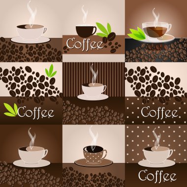 Elegant coffee themed background clipart