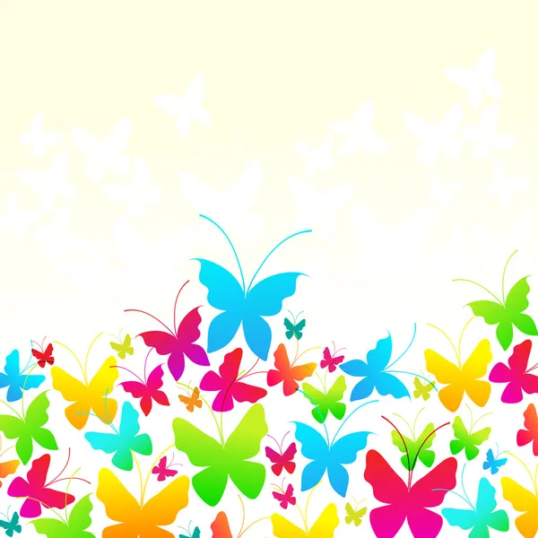 Όμορφες καλοκαιρινές πεταλούδες — Διανυσματικό Αρχείο
