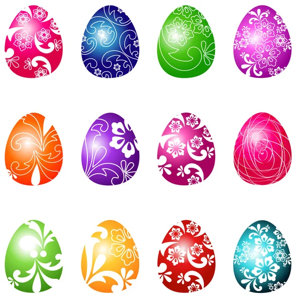 Belle illustration d'oeufs de Pâques — Image vectorielle