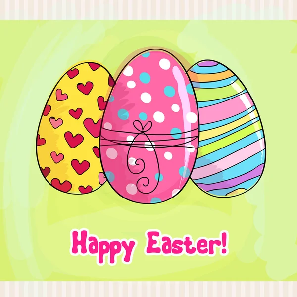 Hermosa ilustración huevo de Pascua — Vector de stock
