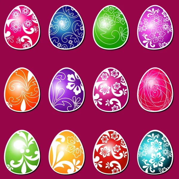 Hermosa ilustración huevos de Pascua — Archivo Imágenes Vectoriales