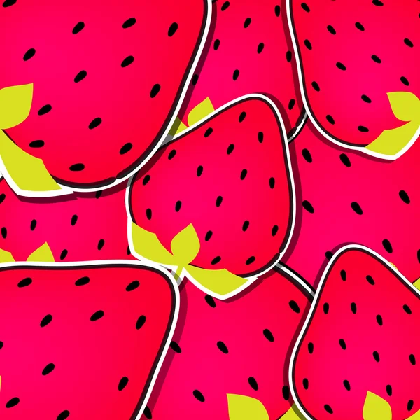 Söta jordgubbar bakgrund — Stock vektor