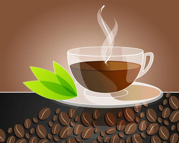 Elegante caffè a tema sfondo — Vettoriale Stock