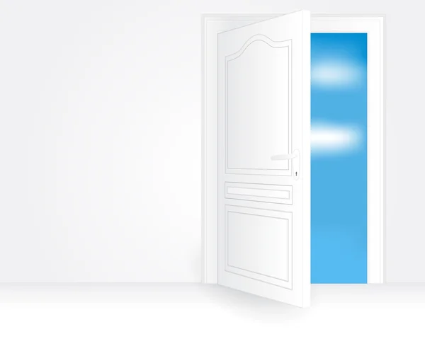 Illustration of open door — Stock Vector