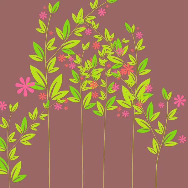 Schattig voorjaar bloemen illustratie — Stockvector