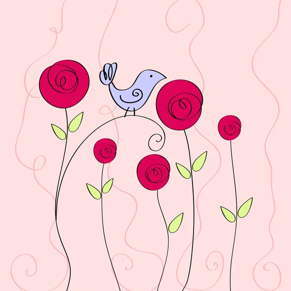 Güzel çiçek romantik arka plan — Stok Vektör