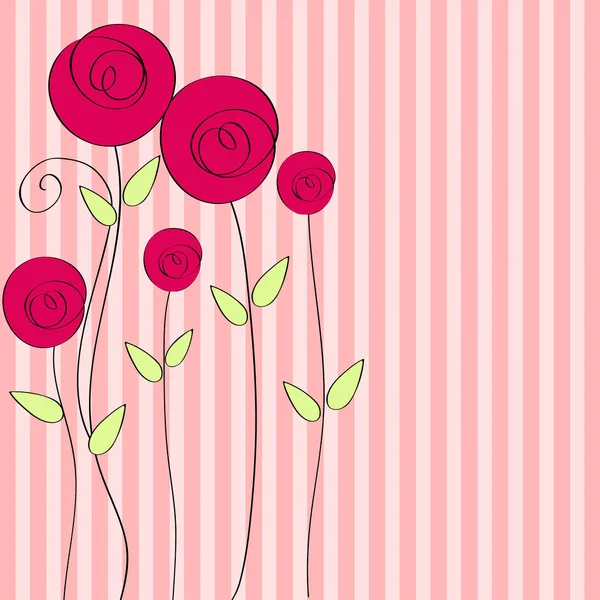 Όμορφη floral φόντο ρομαντικό — Διανυσματικό Αρχείο