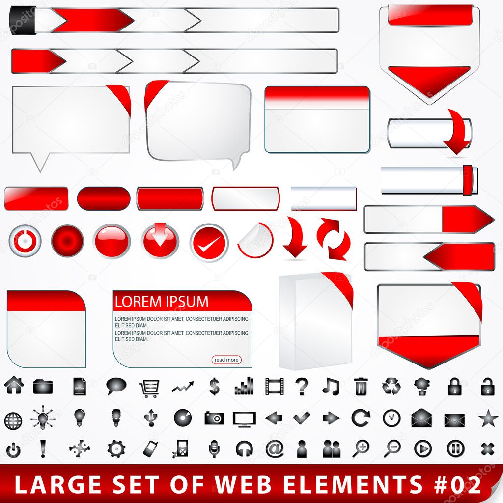Large set of web elements