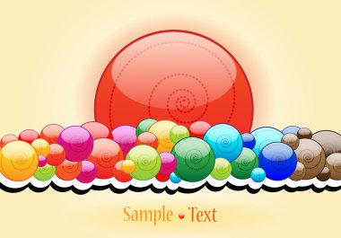 Elegant candy themed background clipart