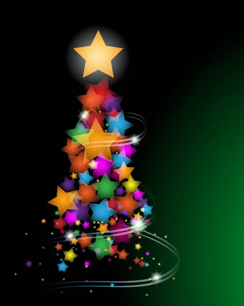 Belle carte de voeux sapin de Noël — Image vectorielle