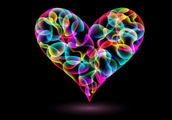 Ilustración colorida del corazón — Archivo Imágenes Vectoriales
