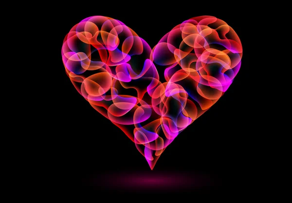 Färgglada hjärta illustration — Stock vektor