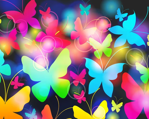 Hermosas mariposas de verano — Archivo Imágenes Vectoriales