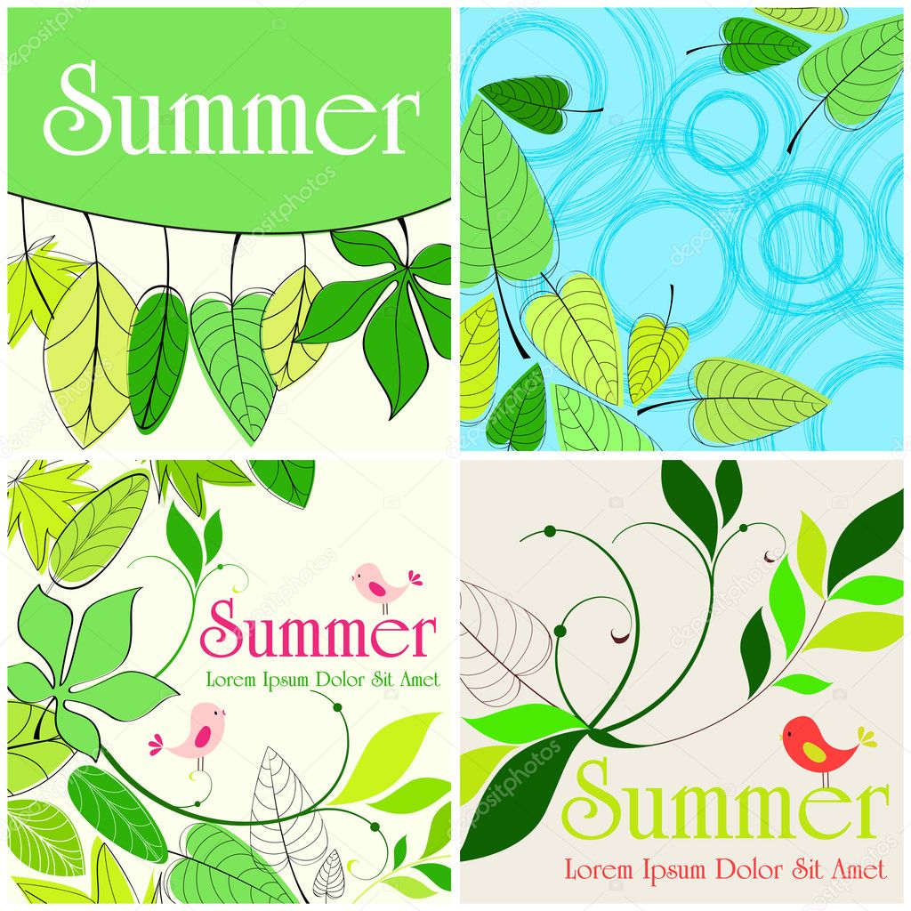 Cute summer illustrations