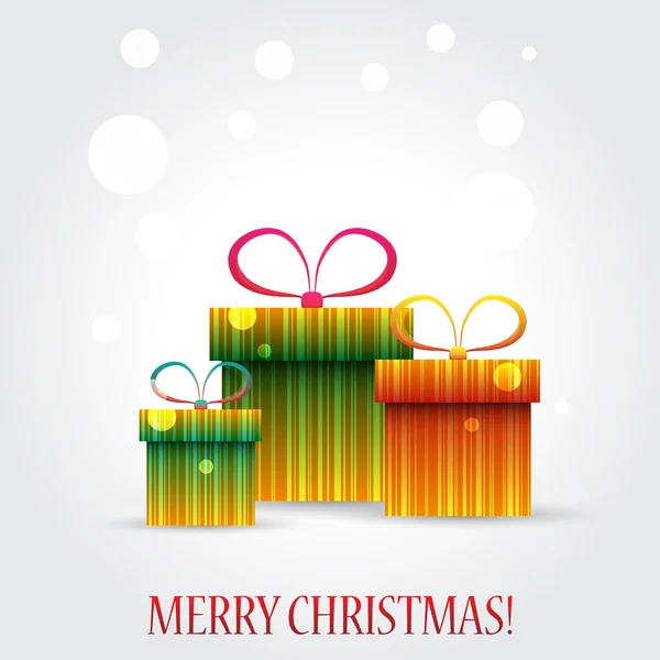 Belos brilhantes caixas de presente de Natal —  Vetores de Stock