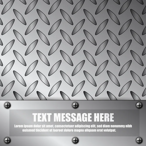 Illustration av metallplatta med utrymme för text — Stock vektor