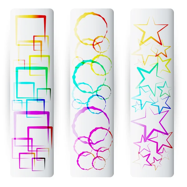 Set van kleurrijke abstracte banners — Stockvector