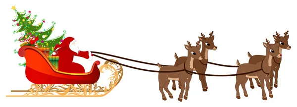 Belle illustration détaillée du Père Noël — Image vectorielle