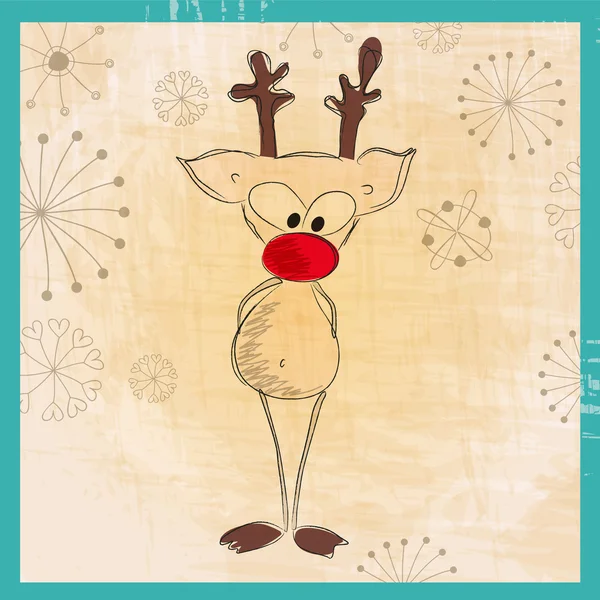 Cute reindeer illustration — Stock Vector