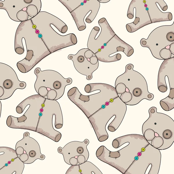 Cute teddy bear background — Stock Vector