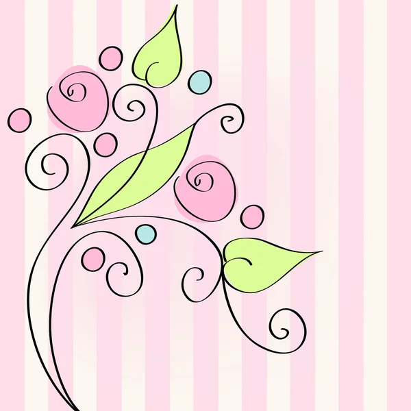 Mignon fond floral romantique — Image vectorielle
