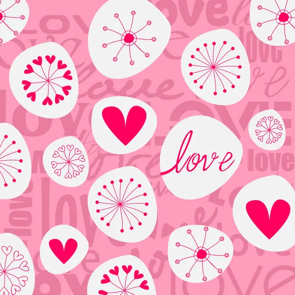 Bonito mão desenhada estilo doodle romântico Valentine — Vetor de Stock
