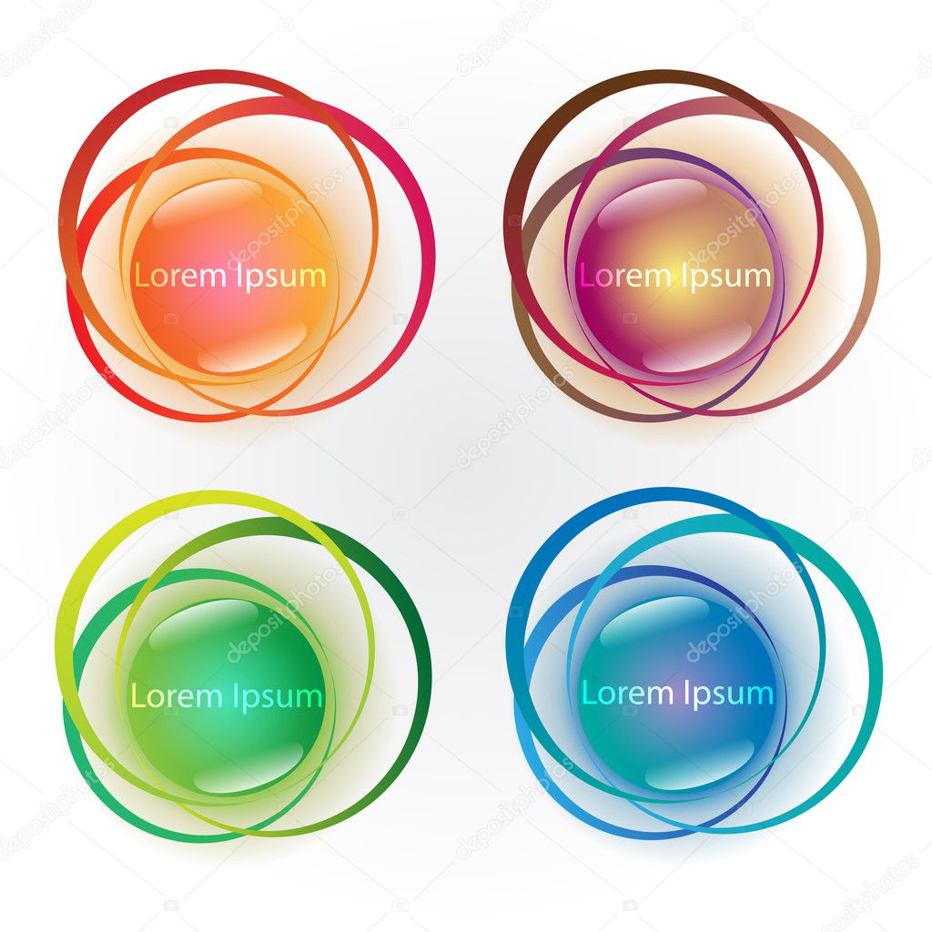 Set of colorful abstract banners