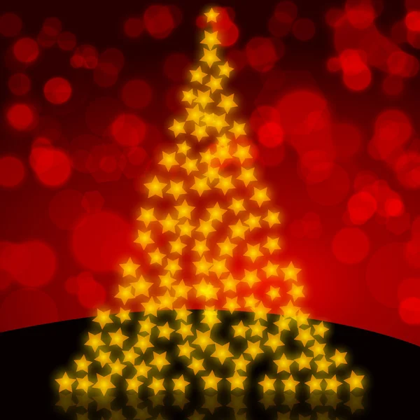 Mooie glinsterende kerstboom — Stockvector