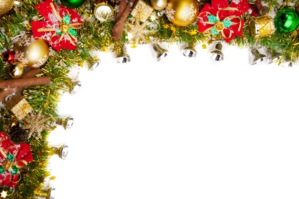 Christmas card background. Decoration Border design isolated on white — Stock Photo, Image