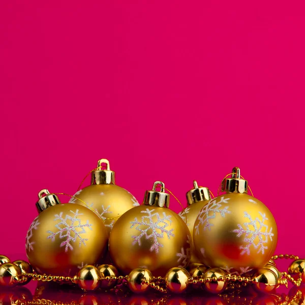 Stock image Golden christmas balls