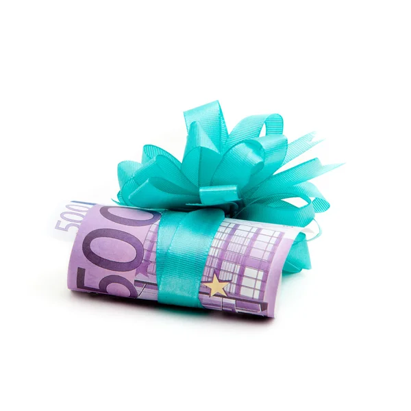 Presente de dinheiro de 500 euros — Fotografia de Stock